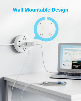 Yozisital used on bedside table charging multiple devices neatly