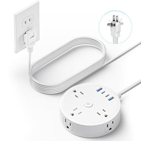 Yozisital power strip with rotating plug enables flexible placement.