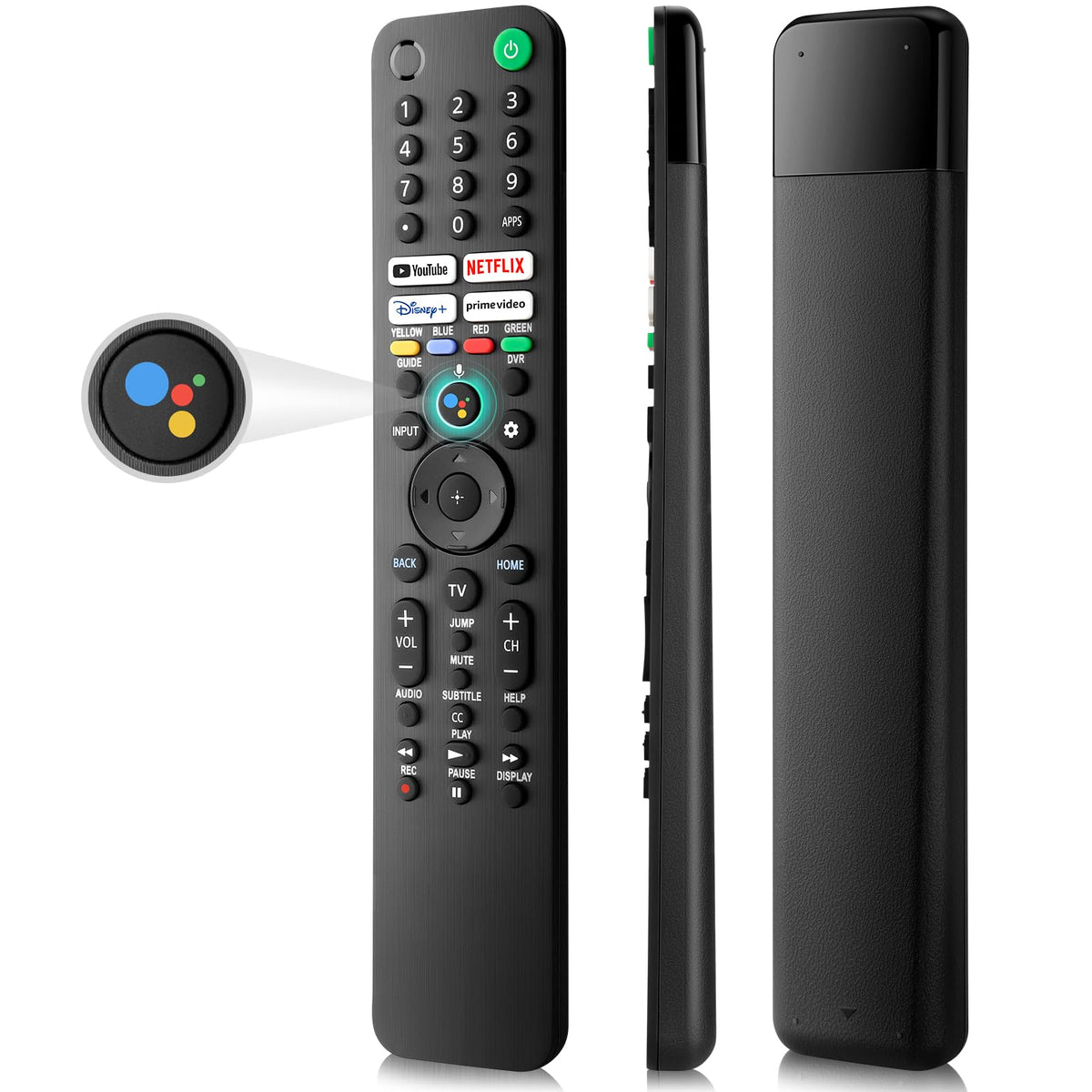YOZZCANT replacement Sony voice remote front view showing universal compatibility