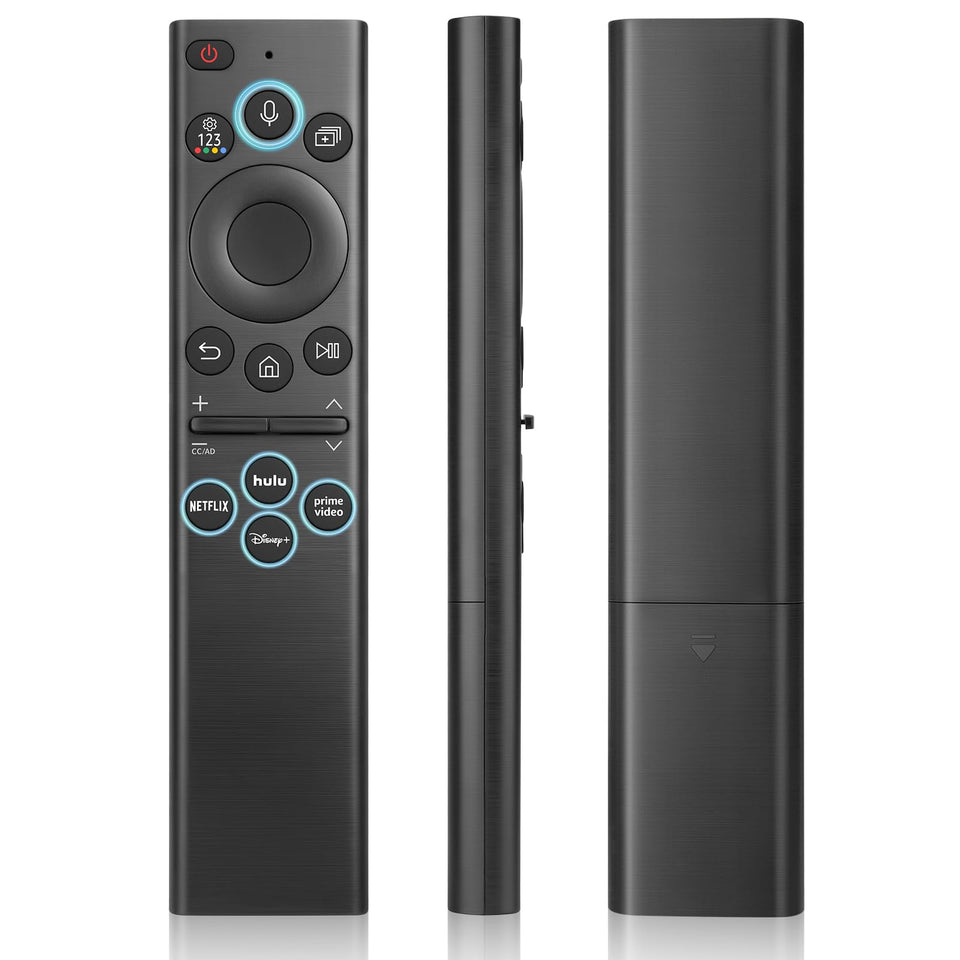 YOZZCANT voice remote for Samsung – front view enables hands-free voice search.
