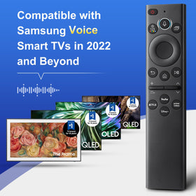 YOZZCANT voice remote pairing steps shown for quick setup on Samsung TV.