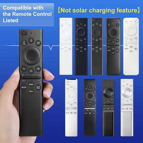 YOZZCANT remote demonstrates voice search on Samsung TV.