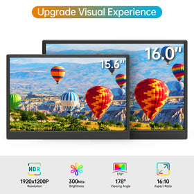 YPI monitor connected to a laptop via USB-C for seamless plug-and-play.