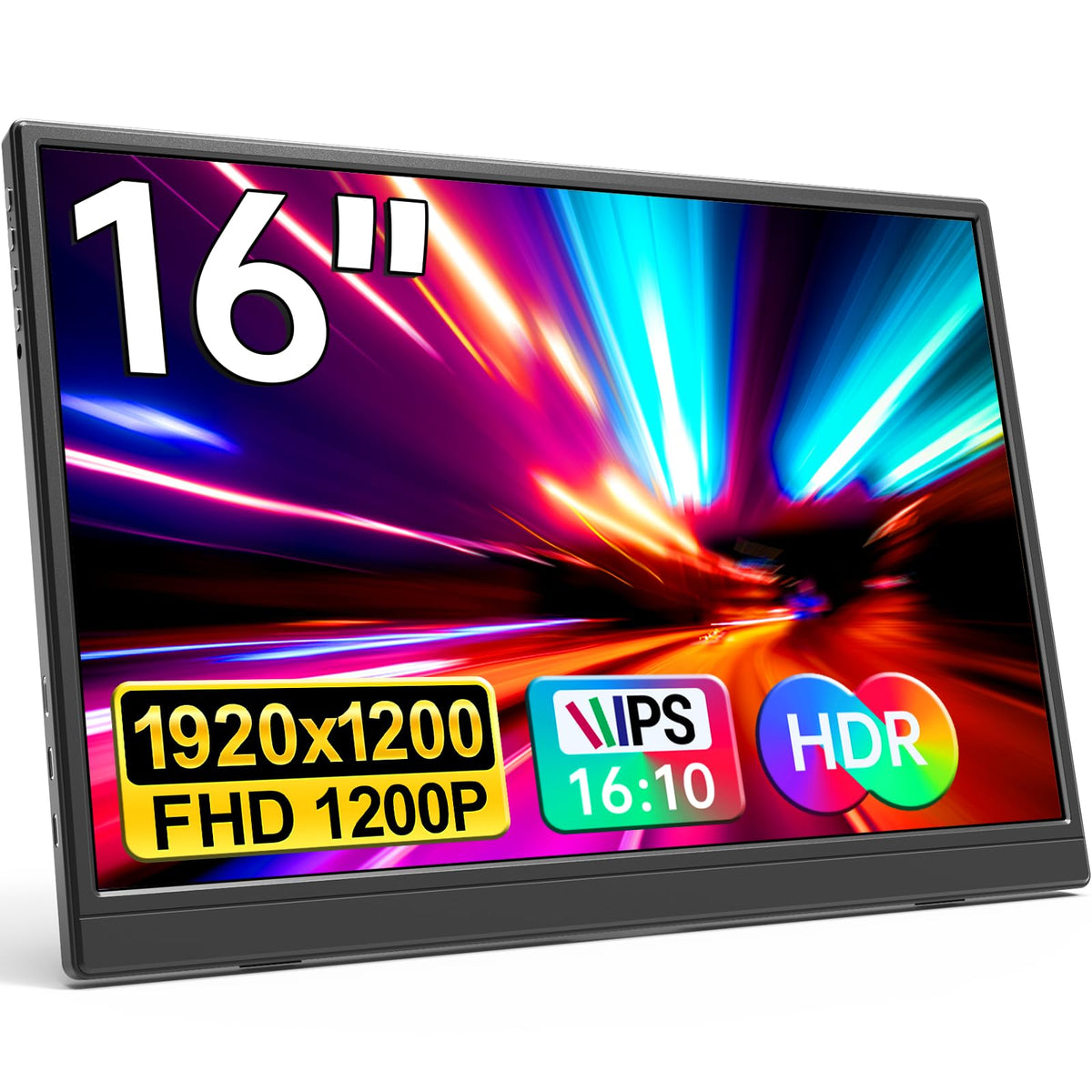 YPI 16-inch portable monitor on a desk delivers extra screen space for work.