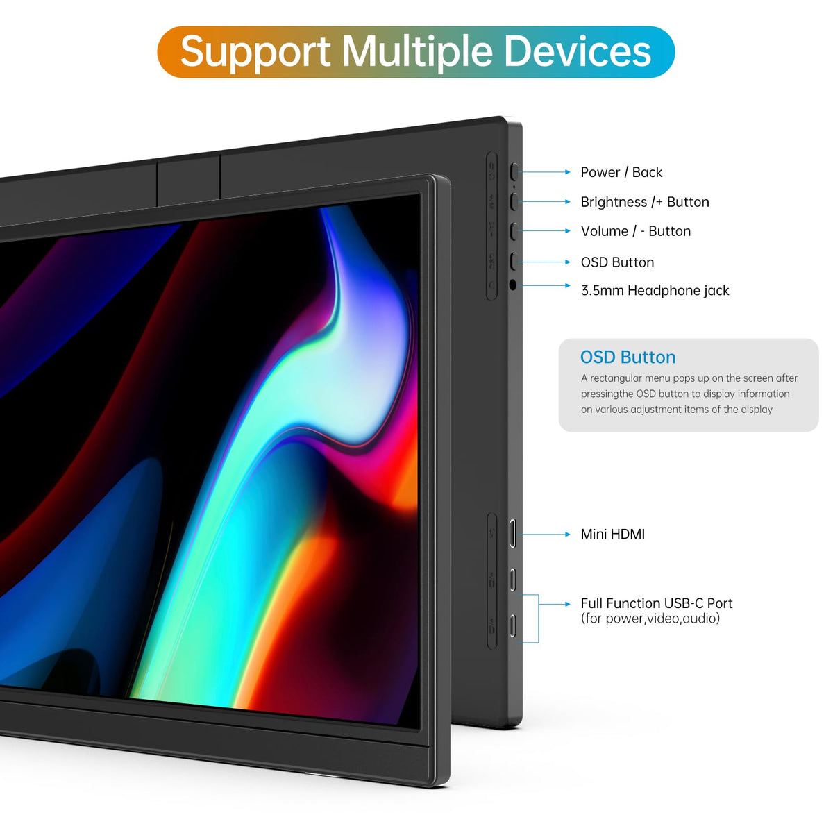 HDR mode on the YPI monitor enhances brightness and color depth.