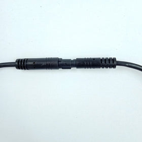 YQMAJIM 5‑pin cable beside ruler showing 16.5ft scale for proper length planning
