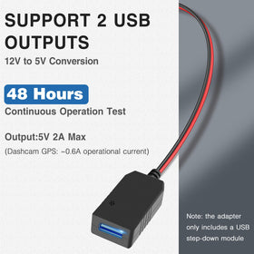 YQMAJIM dashcam power adapter triple-cable kit for easy setup