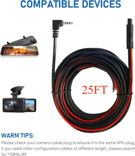 YQMAJIM cable fully extended to show the 25ft length and installation flexibility