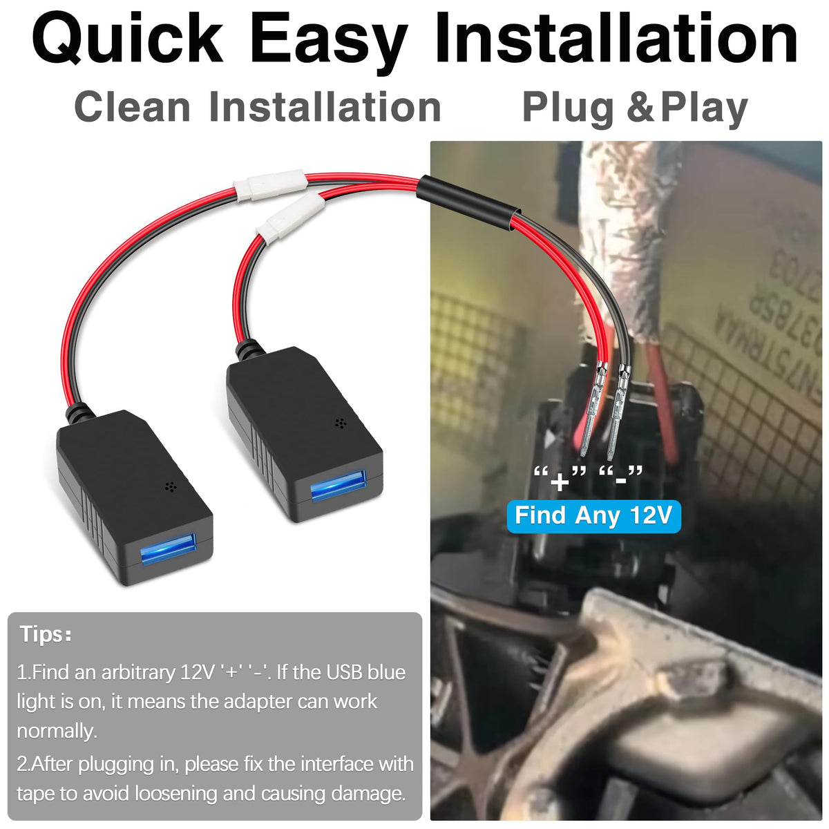 YQMAJIM LED indicator lit on dashboard confirming power