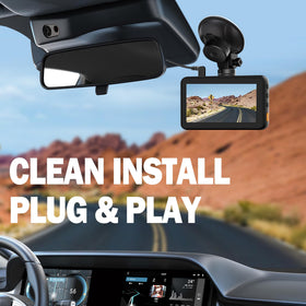 YQMAJIM lifestyle scene with dashcam and tidy hidden wiring