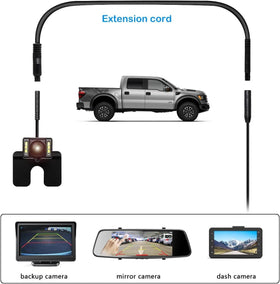 YQMAJIM vehicle rearview camera installation with clean, hidden cabling.