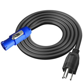 YQMRCZRF powercon to NEMA 5-15P cable, 6 ft, ideal for durable stage power connections