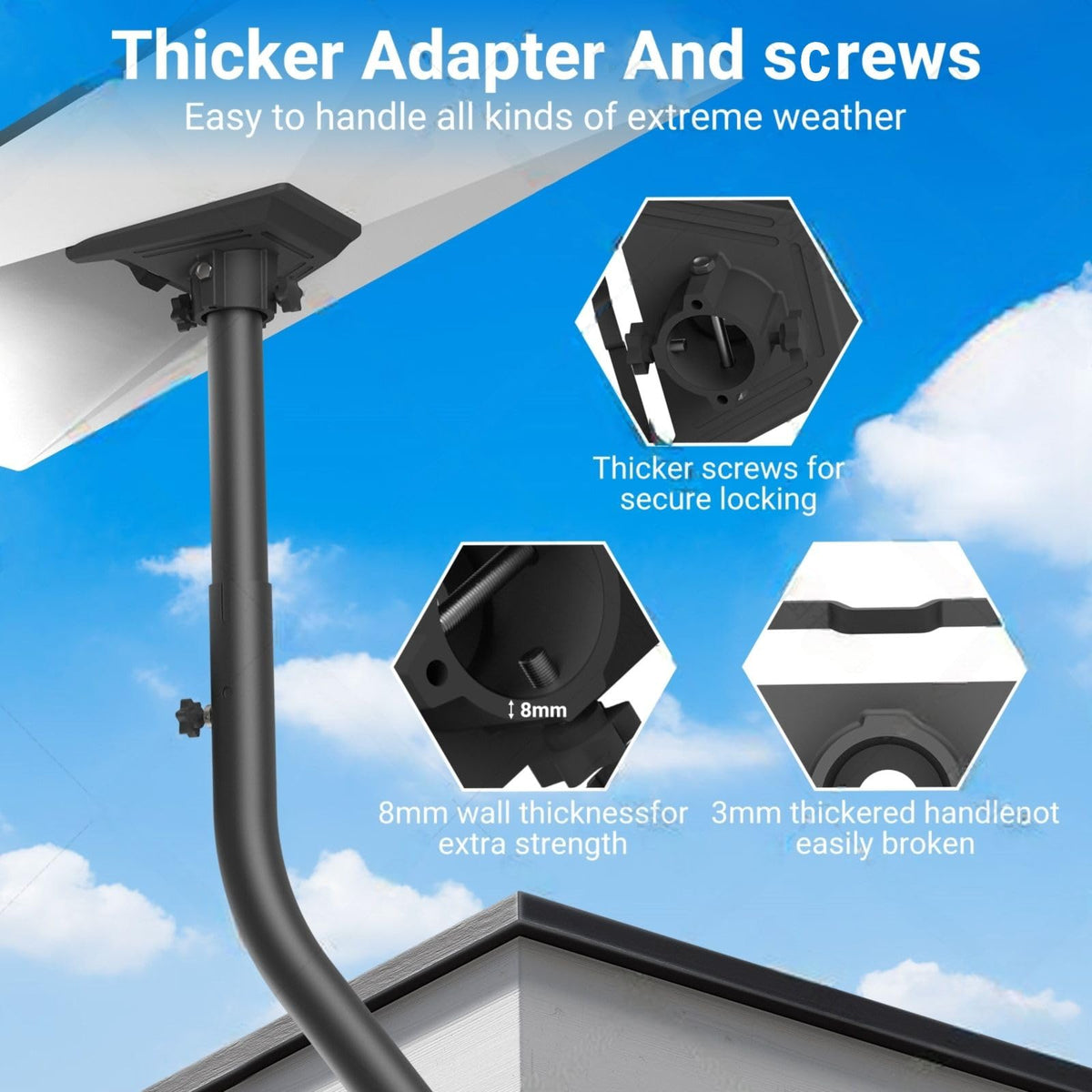 YQZGRH Starlink Gen 3 180-degree adjustment enables flexible positioning.