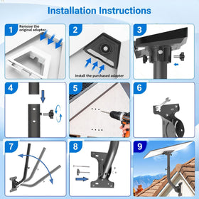 YQZGRH Starlink Gen 3 installation on roofs, RVs, and other surfaces.