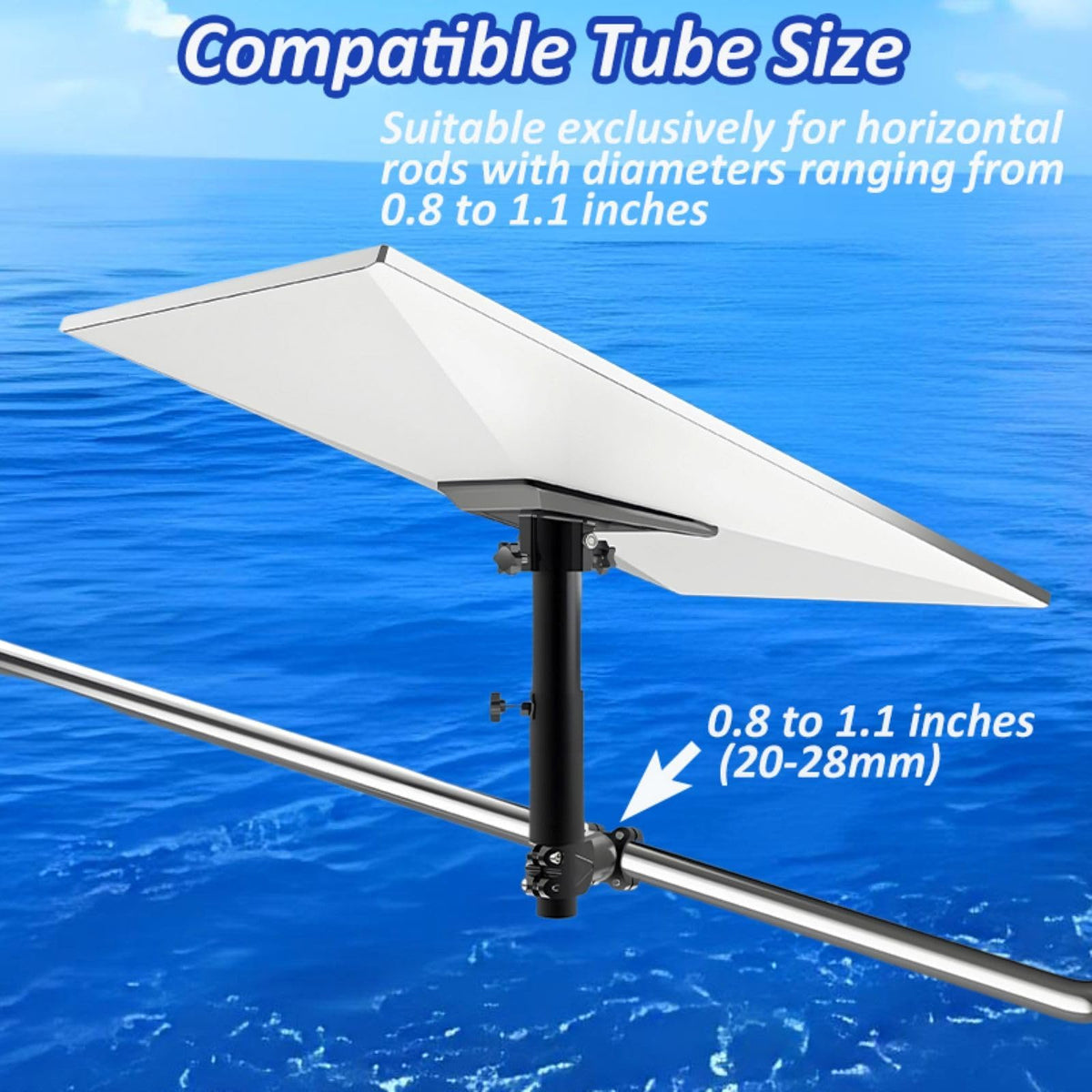 Durable clamps grip horizontal rails, ensuring steady Starlink Gen 3 setup