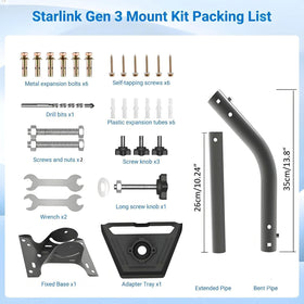 YQZGRH Starlink Gen 3 weatherproof design withstands rain and snow.