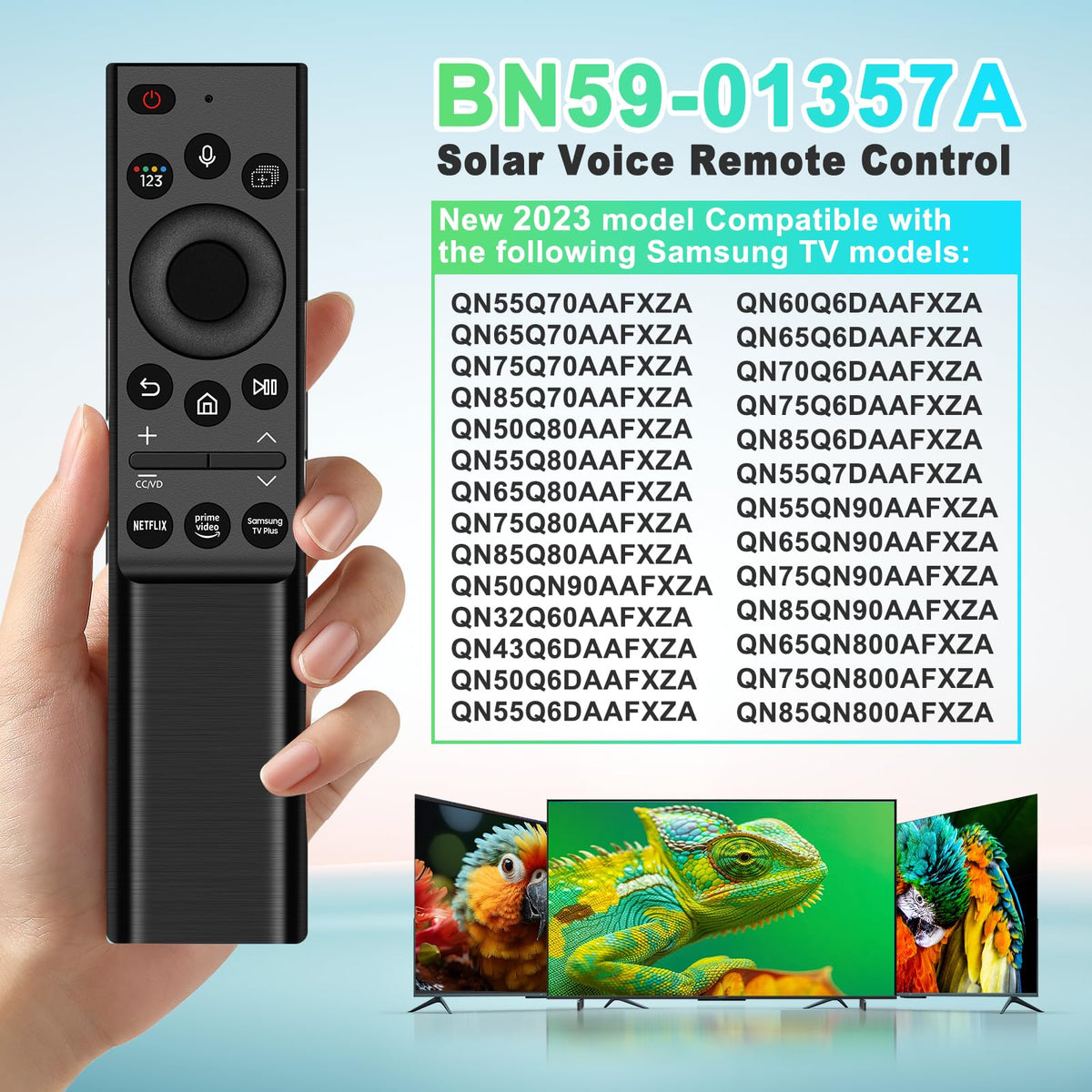 Yrtnlo remote back with solar panel visible for eco charging and extended runtime