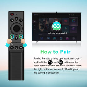 Yrtnlo remote held in hand to show compact size and comfortable grip benefit