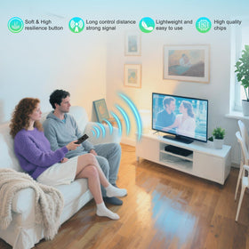 Yrtnlo remote packaging and included items indicating ready-to-use replacement