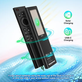 Yrtnlo remote voice button close-up indicating quick access to TV voice features