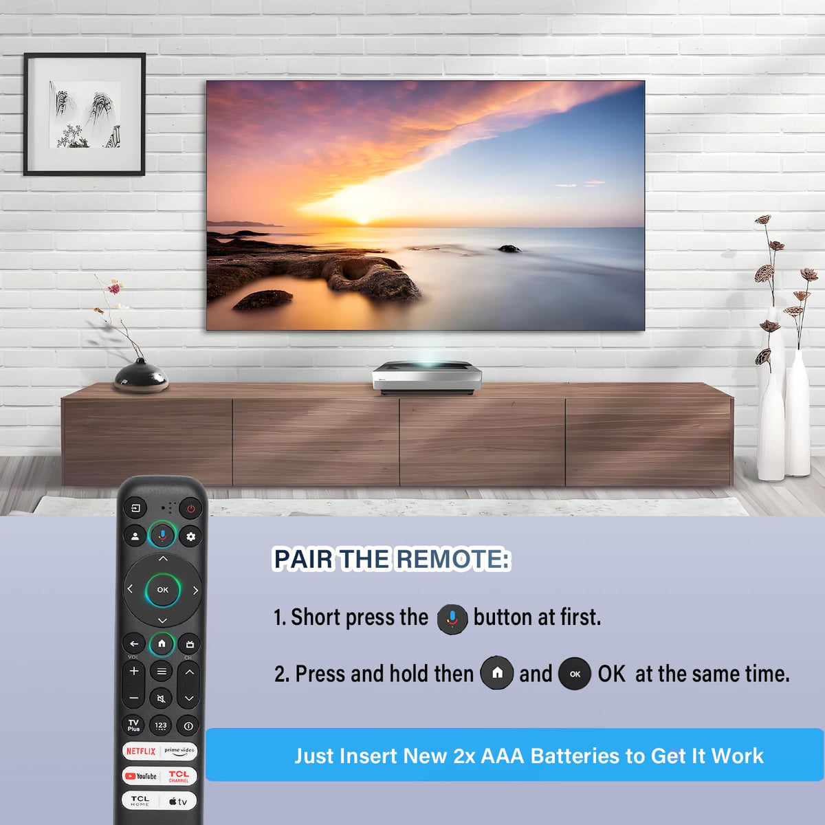 Yrtnlo RC813 infrared range shown across a living room.