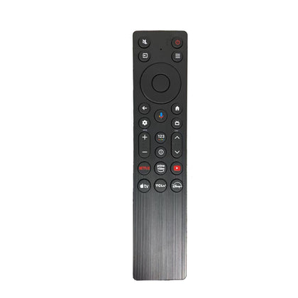 Yrtnlo RC923A FMB1 remote front view enabling easy voice control for TCL TVs.