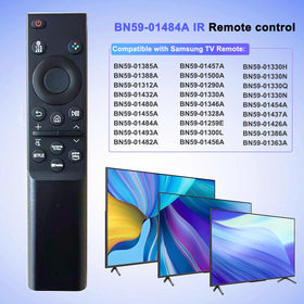Yrtnlo replacement remote for Samsung BN59-01484A, back view showing ergonomic grip.