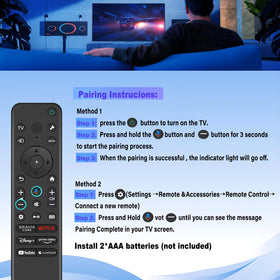 Yrtnlo RMF-TX910U Netflix-buttons close-up proving fast access to apps.