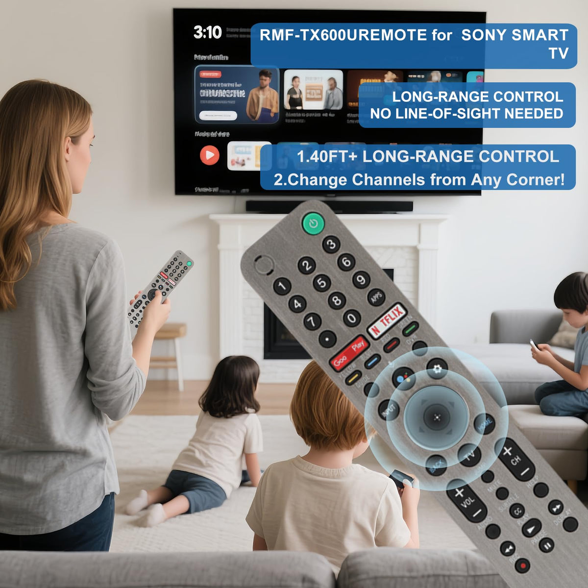 YRwzbp RMF-TX600U compatibility icons highlight broad Sony Bravia XR series support