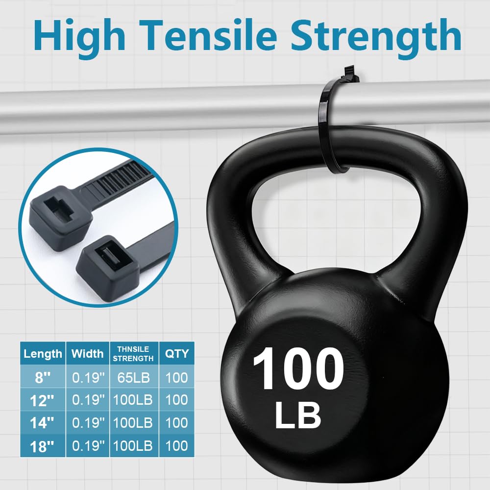 YSHFNUHSJ UV-resistant ties ideal for garden fencing and weatherproof cable organization.