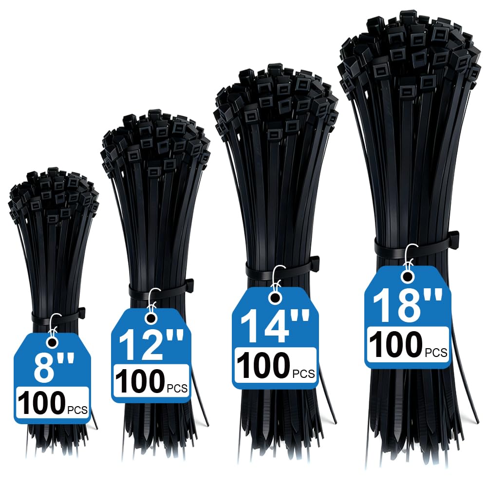 YSHFNUHSJ zip ties 8-12-14-18 inch bundle for versatile wire management and quick fixes.
