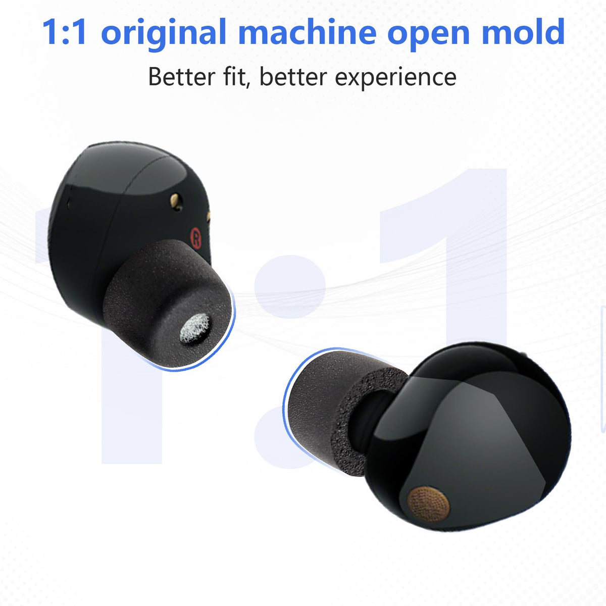 Easy, tool-free installation of YSIUENG ear tips on XM earbuds