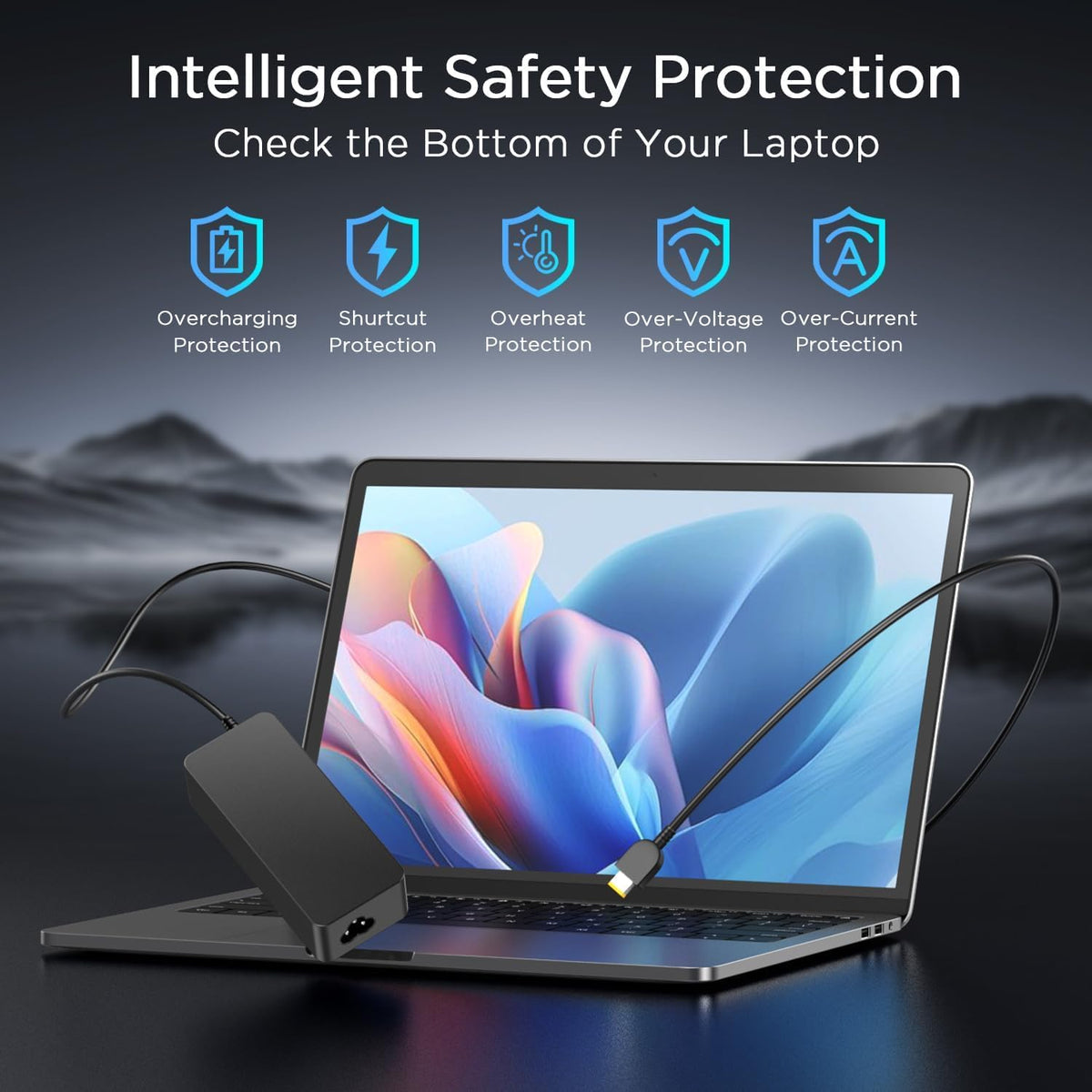 YSSTKFD 65W charger with safety-certified design for Lenovo power needs.