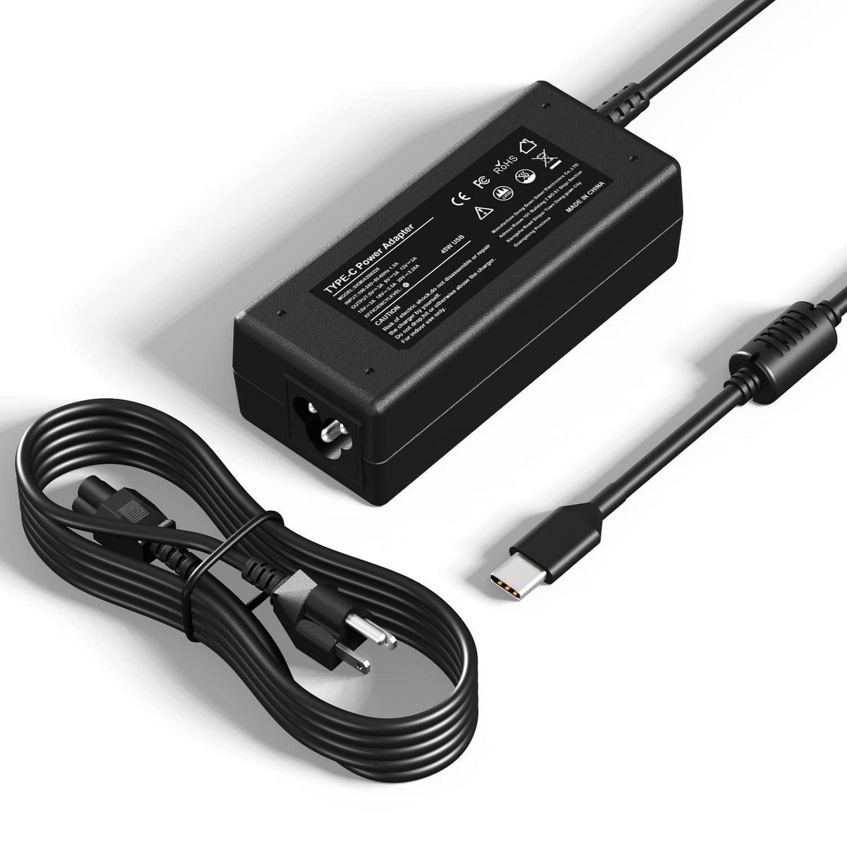 YTech 45W USB-C charger in a compact design for fast charging on the go.