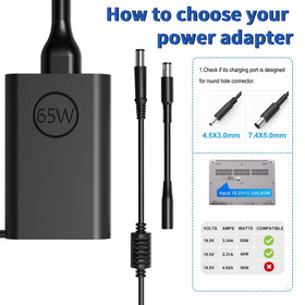 YTech 65W Dell Vostro-compatible adapter supports versatile business laptops.