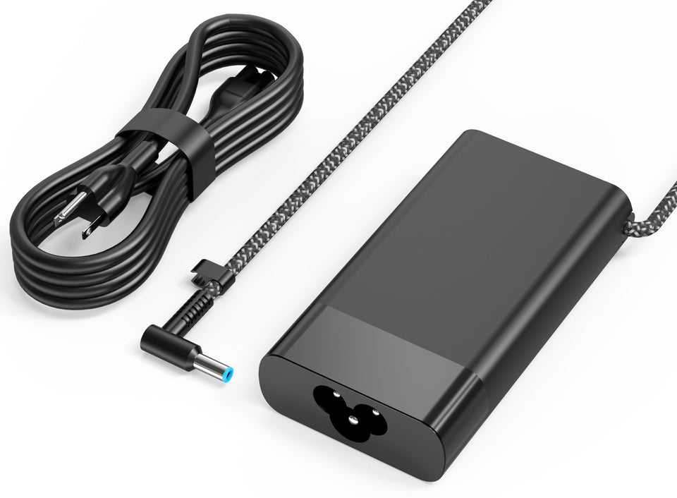 YTech 65W laptop charger front view for HP notebooks.