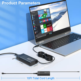 YTech label and specs closeup showing voltage ratings for safe device matching