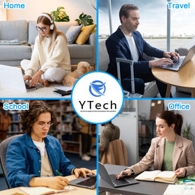 YTech charger in travel setting demonstrating lightweight carry for commuters