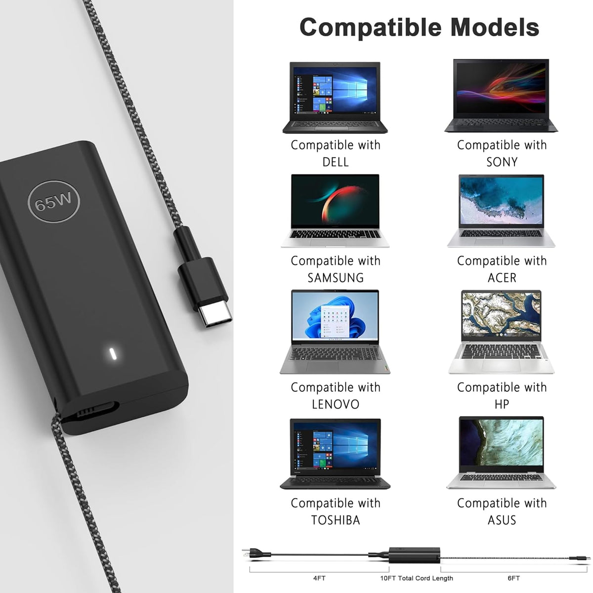 YTech braided cable design enhances durability and tangle resistance