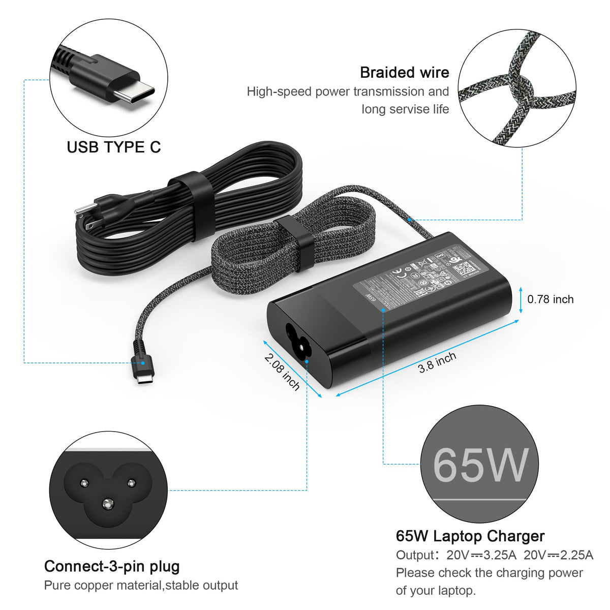YTech HP-Chromebook compatibility highlights easy charging across models.