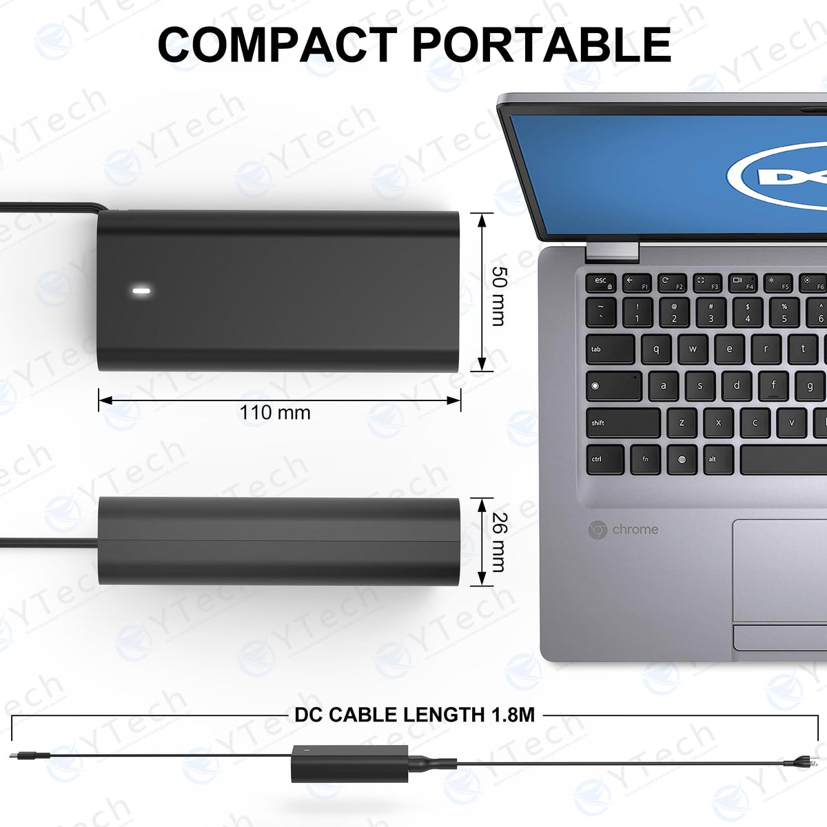 YTech Latitude compatibility USB-C charger for on-the-go work