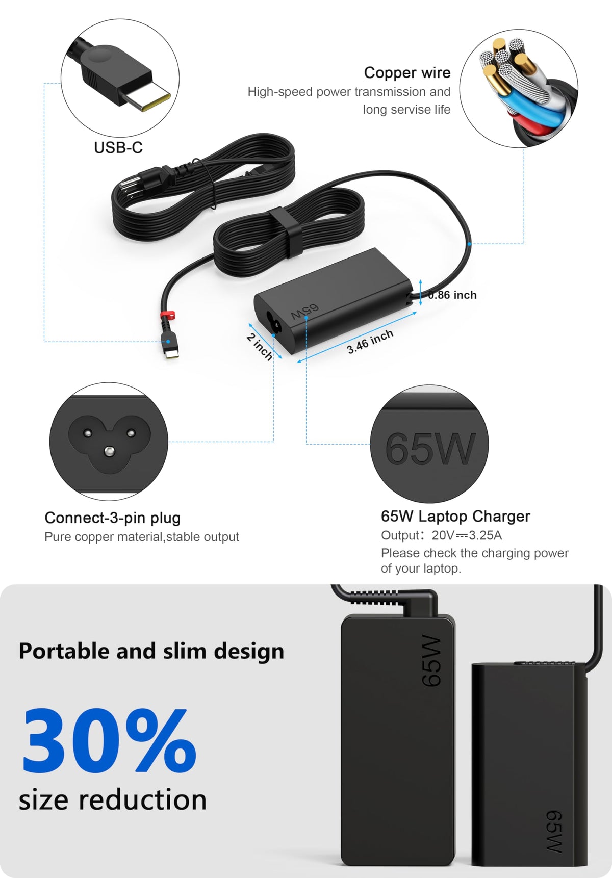 YTech Lenovo ThinkPad series compatibility image showing broad USB-C laptop support.