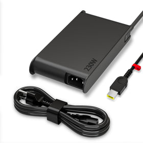 YTech 230W charger with slim profile for Legion 5 travel and office use.