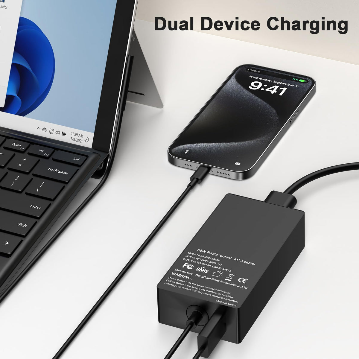 YTech product packaging and included AC cord visualizing what is included and ready-to-use