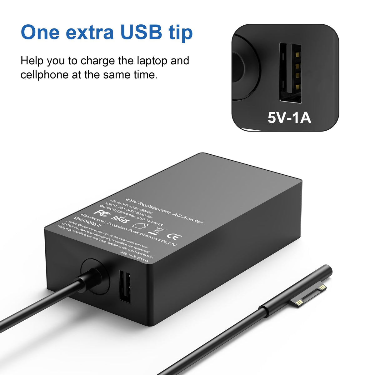 YTech AC cord and plug set displayed for travel-ready worldwide voltage support