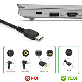 YTech slim USB-C charger shown for compact, travel-friendly use.