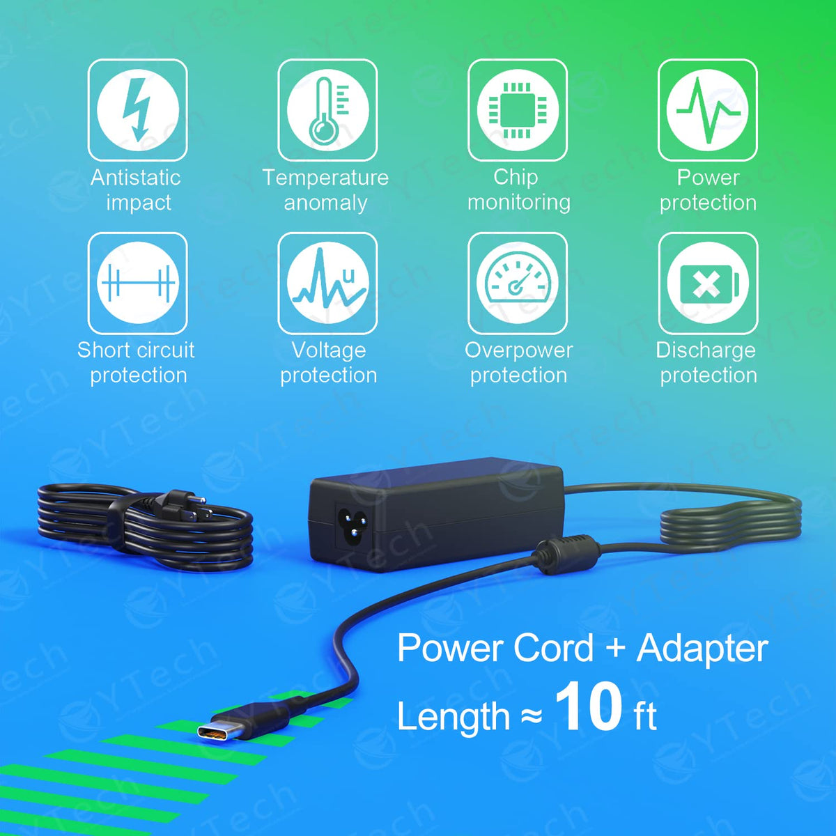 YTech travel-friendly compact power supply fits easily in a bag.