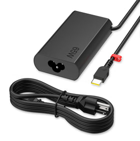 YTech USB-C 65W AC adapter powering compatible laptops with reliable performance.