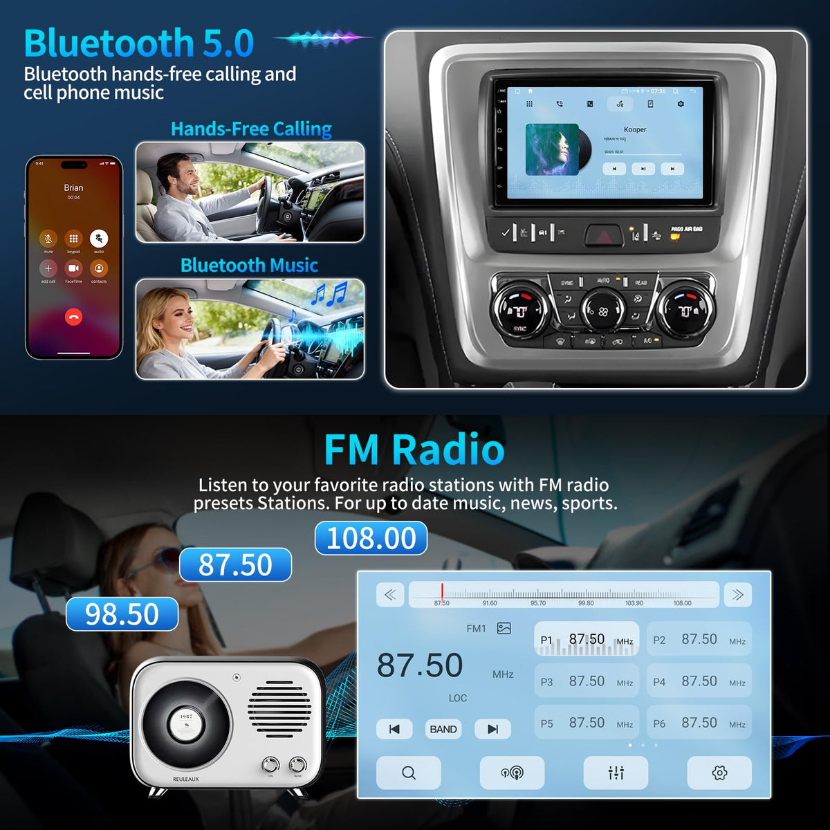 YTPIIVWEW steering wheel control integration for easier audio management.