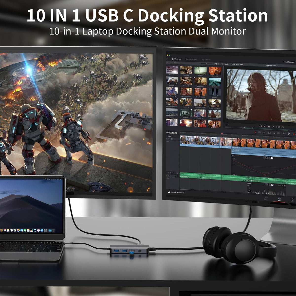 Yuanshan docking station VGA port for legacy displays